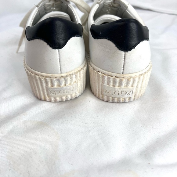 M. GEMI The Palestra Due Women’s White Sneaker Size 37.5/ 7.5 Made in Italy - Picture 4 of 8
